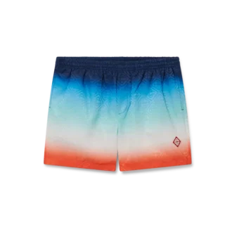 Calções de banho em jacquard com efeito degradê