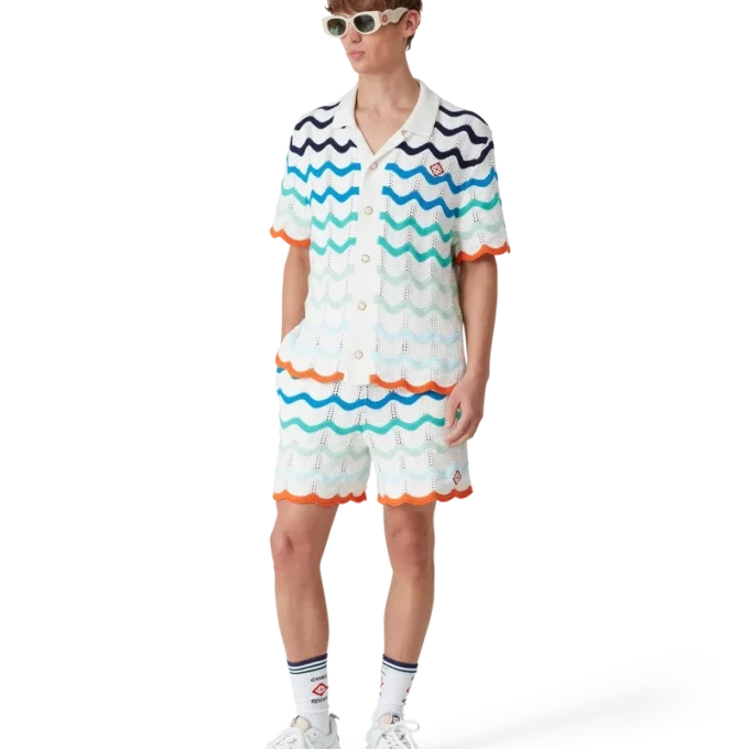 Camisas de croché Gradient Wave