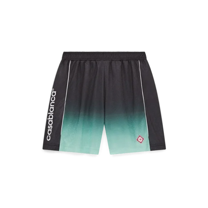 Calções de futebol em jacquard com monograma em degradê Calções de futebol em jacquard com monograma em degradê