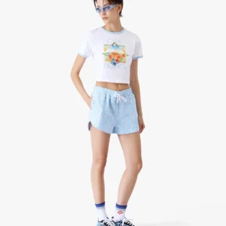 Calções de manga curta com gola em V Tennis Landscape