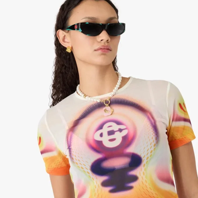 Calções de manga curta para bebé em malha com estampado Sporchid