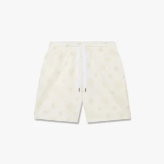 Calções de moletom com apliques em monograma off-white