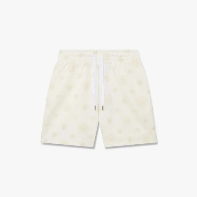 Calções de moletom com apliques em monograma off-white