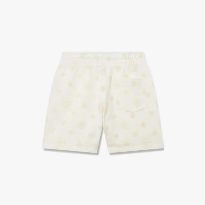 Calções de moletom com apliques em monograma off-white