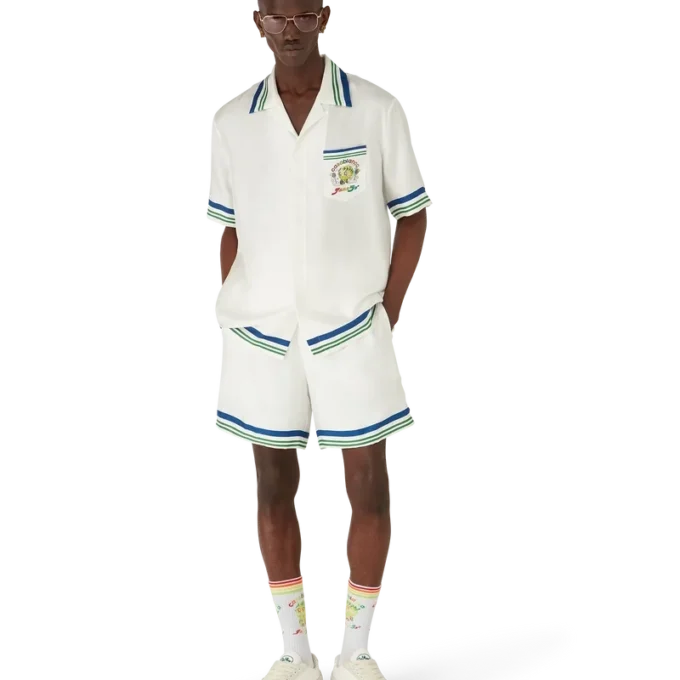 Calções de sarja de seda Tennis Club Icon