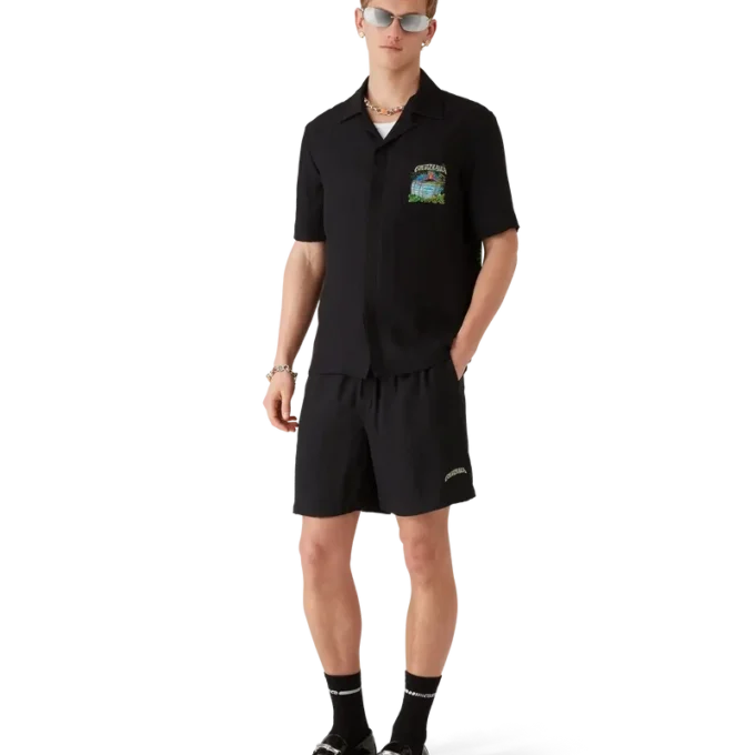 Calções de seda jacquard Volcano