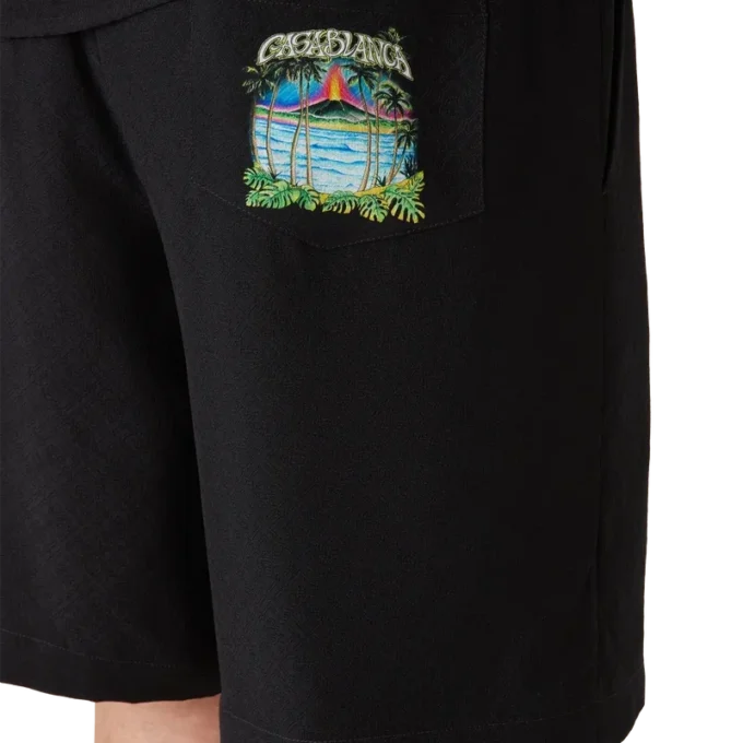 Calções de seda jacquard Volcano