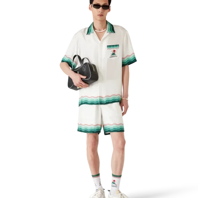 Calções de seda Montagne Ondulee