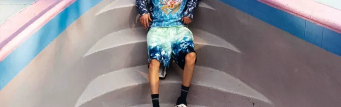 Calções de seda Surf Lotus