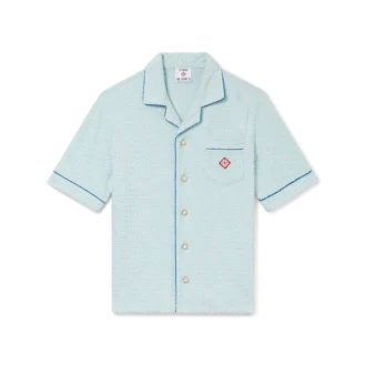 Calções de tecido de felpo com monograma