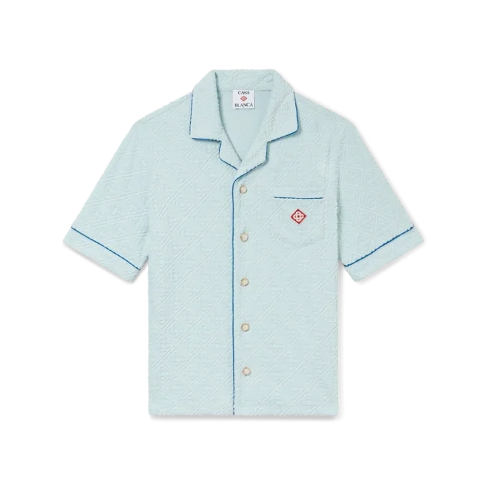 Calções de tecido de felpo com monograma