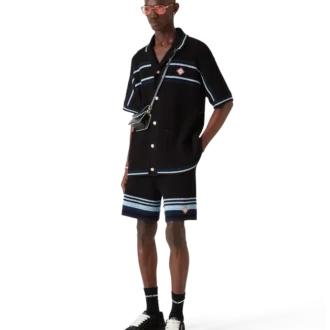 Calções de ténis em croché de algodão