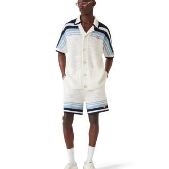 Calções de ténis em croché de algodão