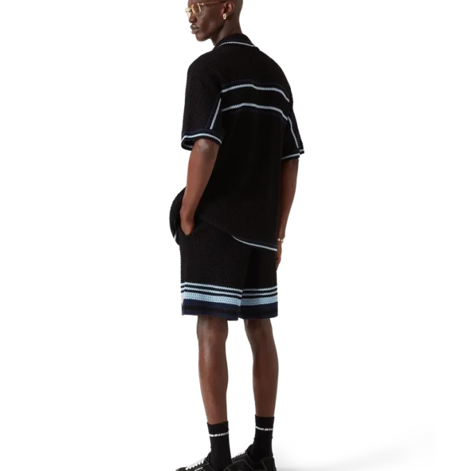 Calções de ténis em croché de algodão