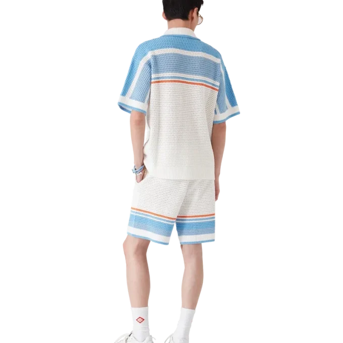 Calções de ténis em croché de algodão