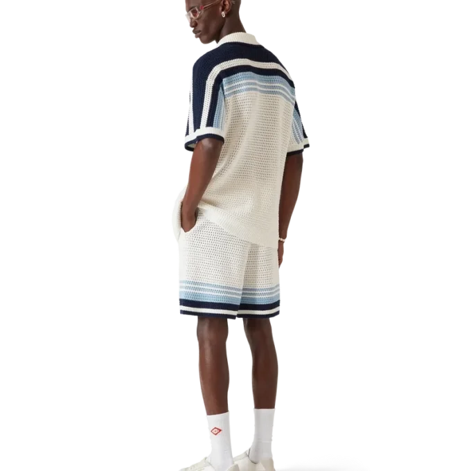 Calções de ténis em croché de algodão