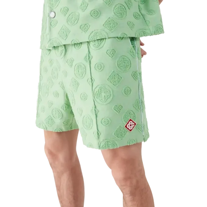 Calções de toalha com monograma Calções de toalha com monograma