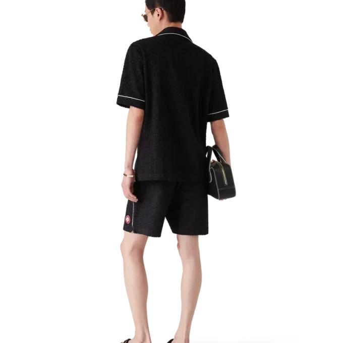 Calções de Toalha Jacquard Monogram