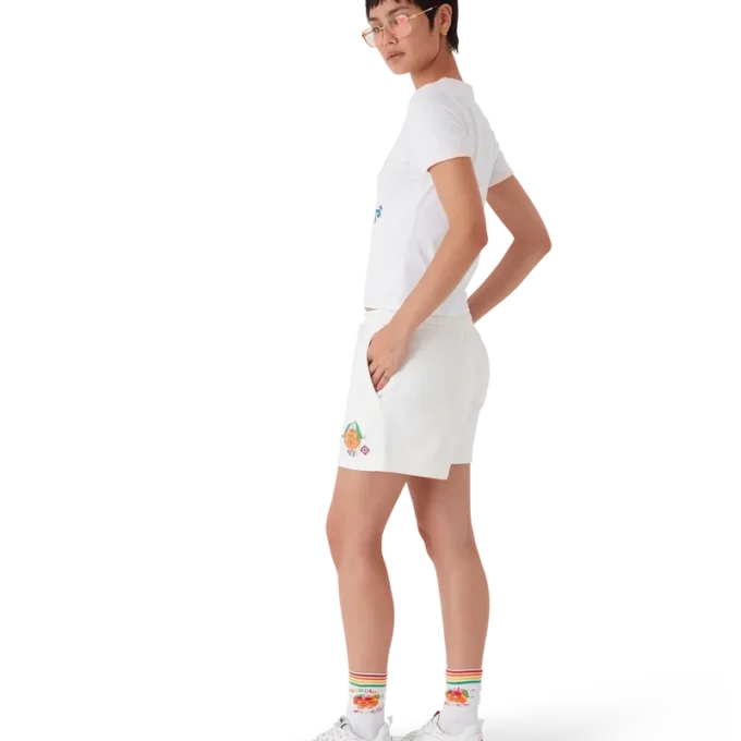 Calções de treino com mascote laranja