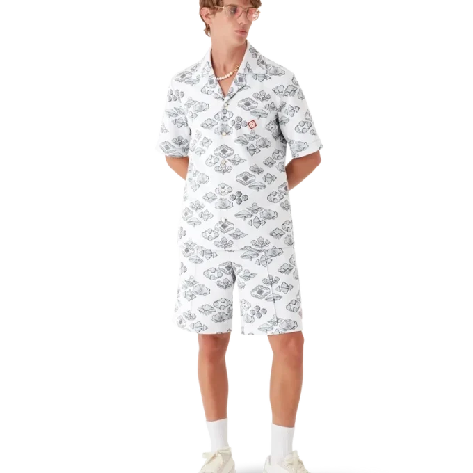 Calções de treino com motivo jacquard Calções de treino com motivo jacquard