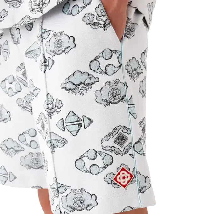 Calções de treino com motivo jacquard Calções de treino com motivo jacquard