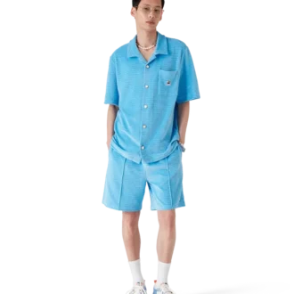 Calções de veludo às riscas