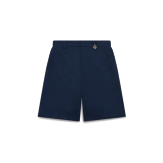 Calções Monogram em azul-marinho