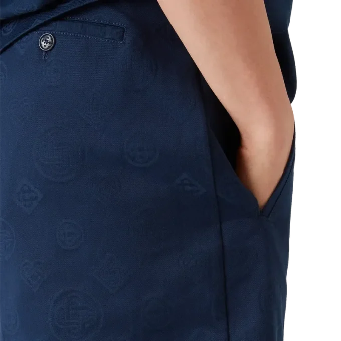 Calções Monogram em azul-marinho Calções Monogram em azul-marinho