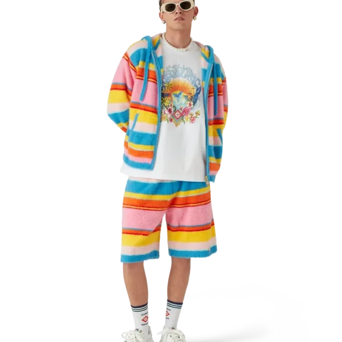 Calções Oversized com Risca Fofa Calções Oversized com Risca Fofa