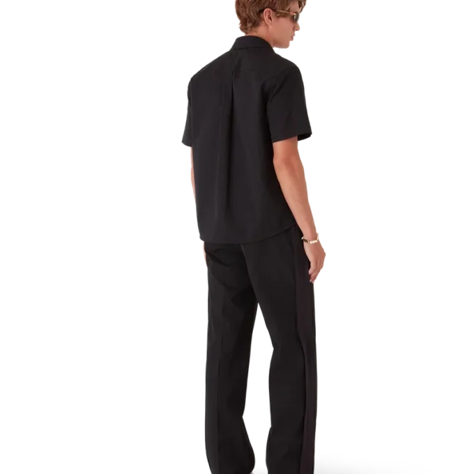 Calção de manga curta em algodão com monograma