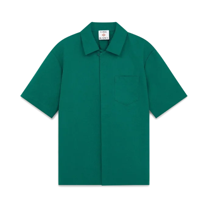 Calção de manga curta em jacquard de algodão com monograma Calção de manga curta em jacquard de algodão com monograma