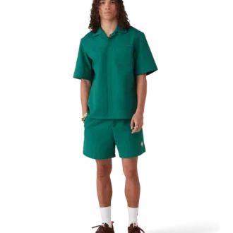 Calção de manga curta em jacquard de algodão com monograma