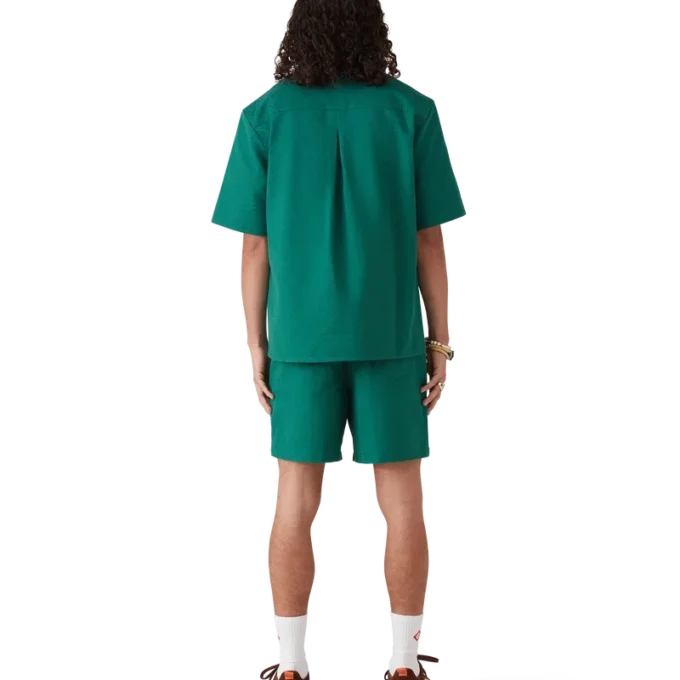 Calção de manga curta em jacquard de algodão com monograma Calção de manga curta em jacquard de algodão com monograma