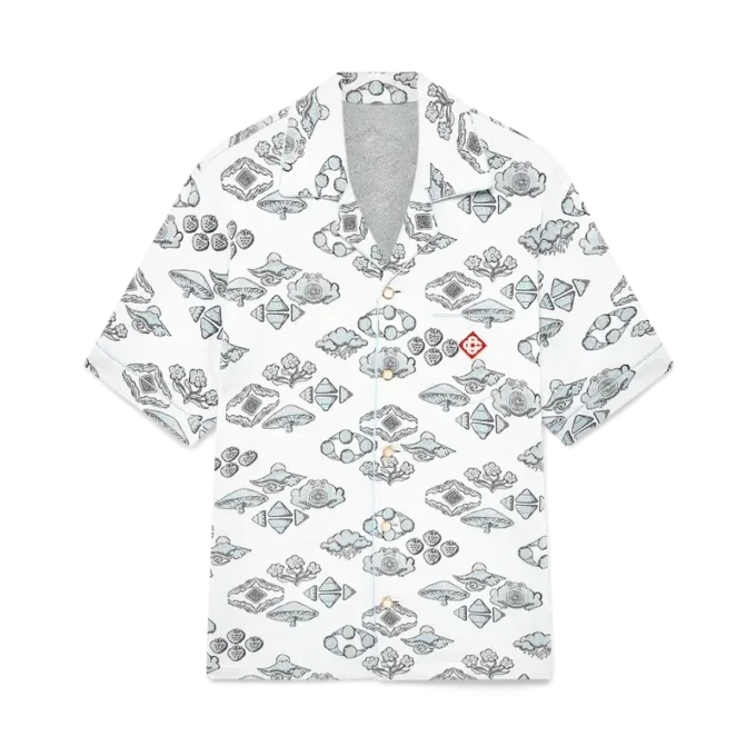 Camisa de calções com motivo jacquard Camisa de calções com motivo jacquard
