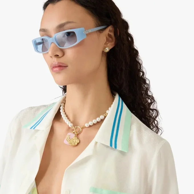 Camisa de calções de seda de manga curta com gola cubana floral