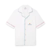 Camisa de calções em tecido de felpo com jacquard monograma Camisa de calções em tecido de felpo com jacquard monograma