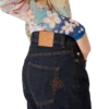 Camisa de ganga com bordado do logótipo