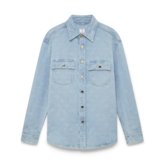 Camisa de ganga com monograma
