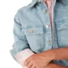 Camisa de ganga com monograma Camisa de ganga com monograma