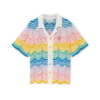 Camisa de malha com padrão ondulado gradiente