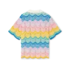 Camisa de malha com padrão ondulado gradiente