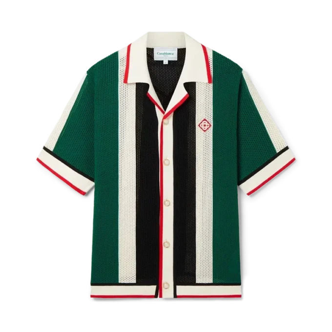 Camisa de malha às riscas Camisa de malha às riscas
