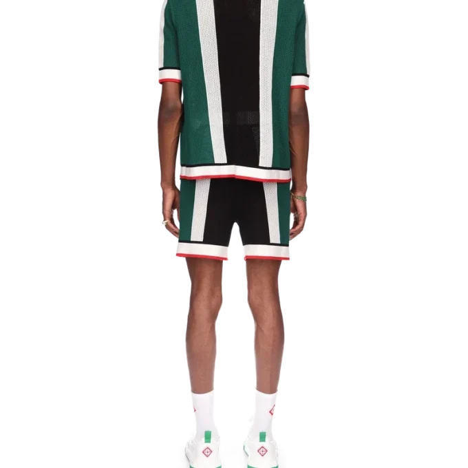 Camisa de malha às riscas Camisa de malha às riscas