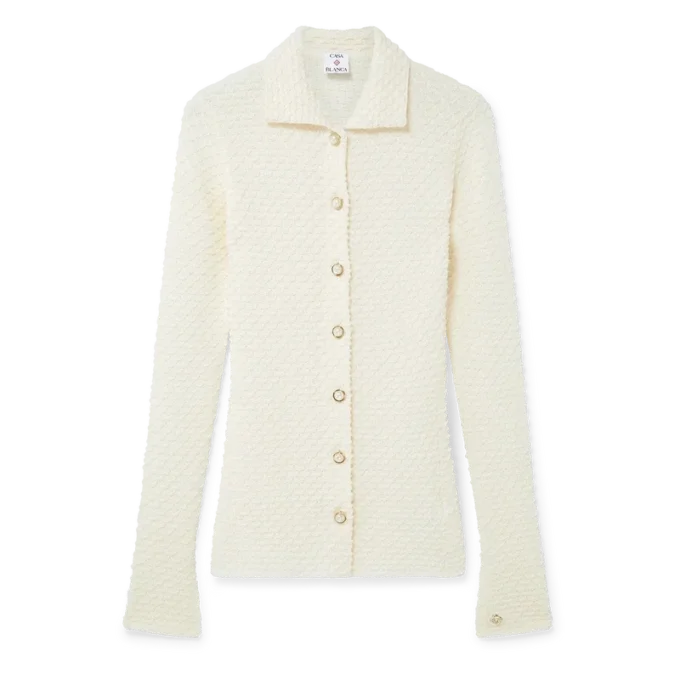 Camisa de malha texturada