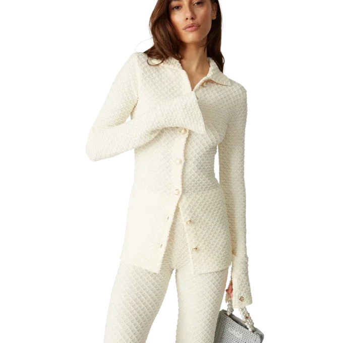 Camisa de malha texturada