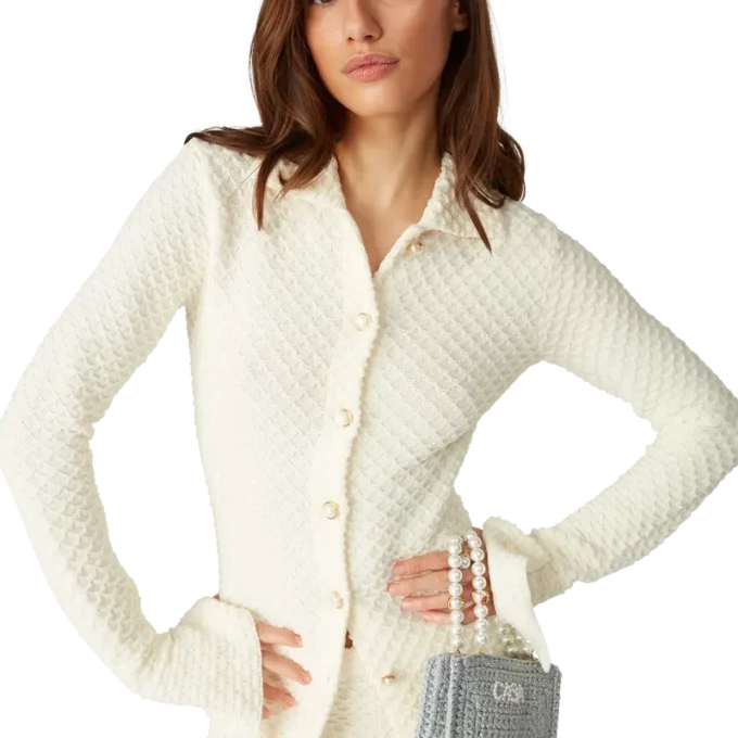 Camisa de malha texturada