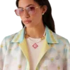 Camisa de manga curta em sarja de seda Candy Icons