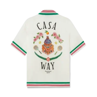 Camisa de seda com gola em malha Casa Way