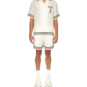 Camisa de seda com gola em malha Casa Way