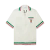 Camisa de seda com gola em malha Casa Way